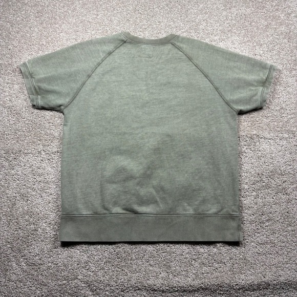 Champion Todd Snyder Mens XL Short Sleeve Sweatshirt Olive Green Raglan Cotton - Picture 2 of 7